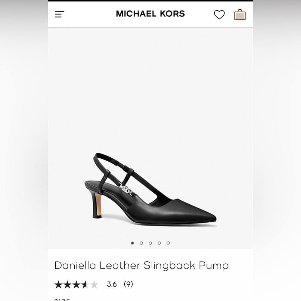 Daniella Leather Slingback Pump black